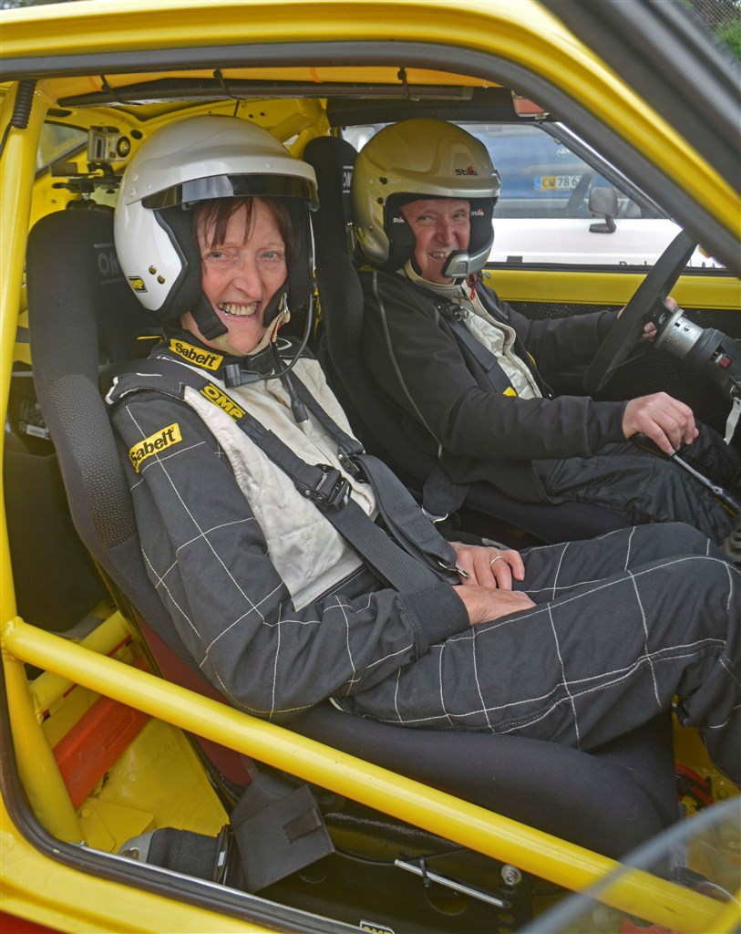 I sit næste liv vil Bodil Skjærris gerne prøve at være rallykører, for hun var imponeret over oplevelsen sammen med Karsten Holst Jensen.
(Foto: Åge Keseler Kirketerp)